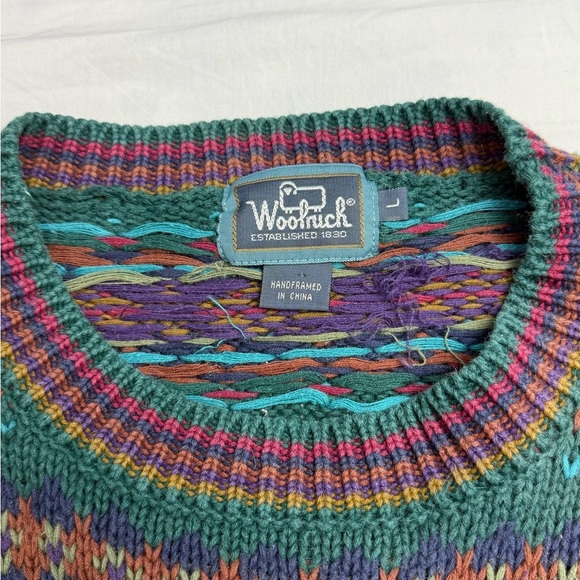 VTG Woolrich Patterned Knit Sweater - Picture 2 of 6